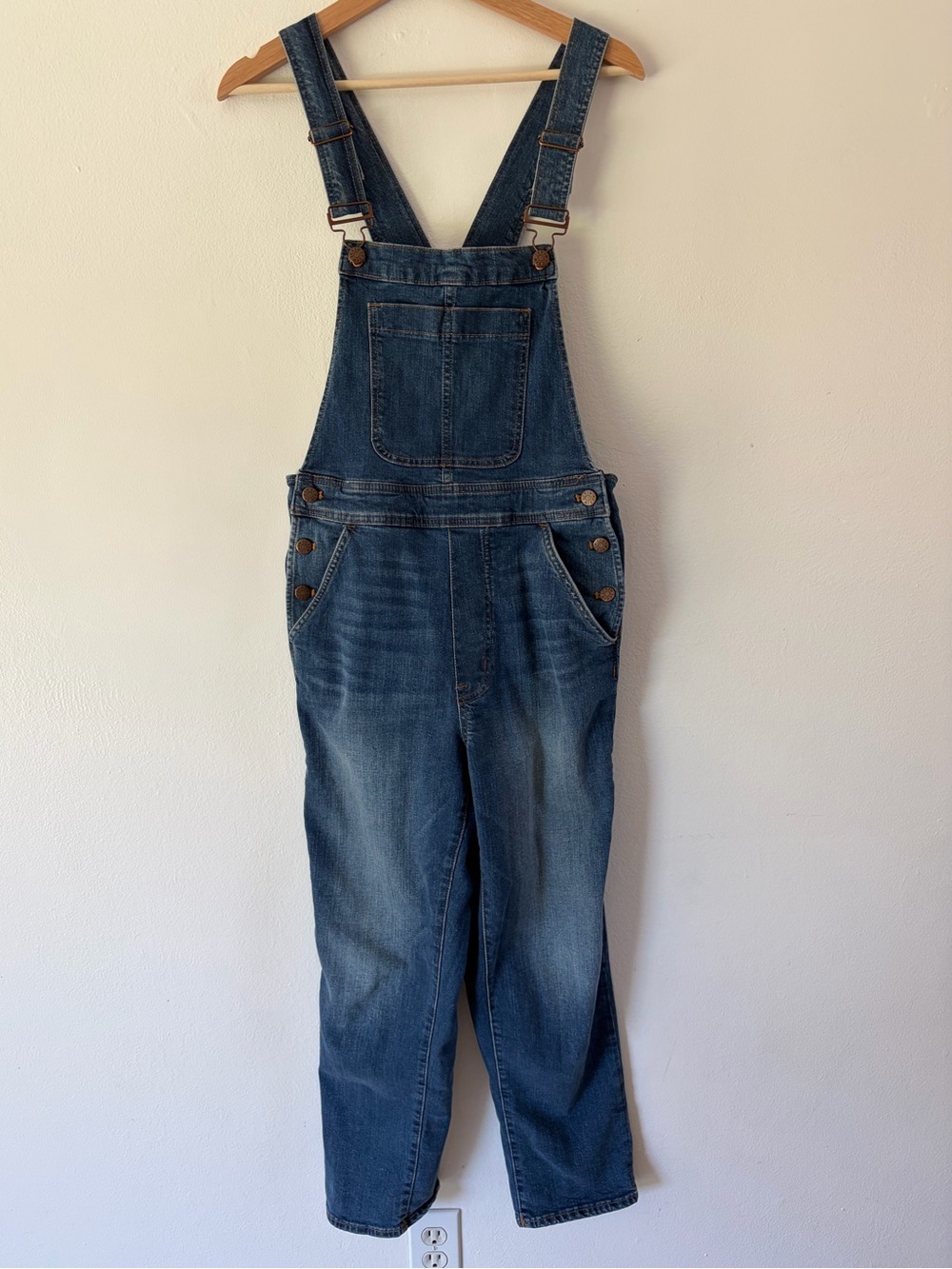 J. Crew Factory Blue Denim Straight Leg OverallJ. Crew Light Blue Denim Overalls